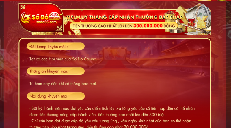 Cập nhật thể lệ chương trình ưu đãi tích lũy điểm SODO Casino