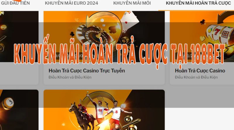 Chương trình khuyến mãi hoàn trả cược tại 188Bet: Cơ hội nhận lại tiền cược